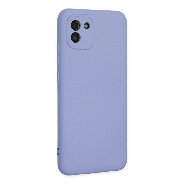 Samsung Galaxy A03 Kılıf Nano İçi Kadife Silikon - Lila