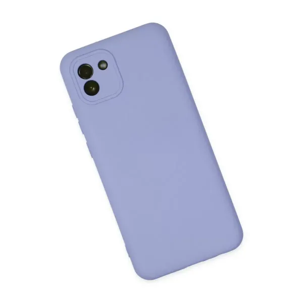 Samsung Galaxy A03 Kılıf Nano İçi Kadife Silikon - Lila