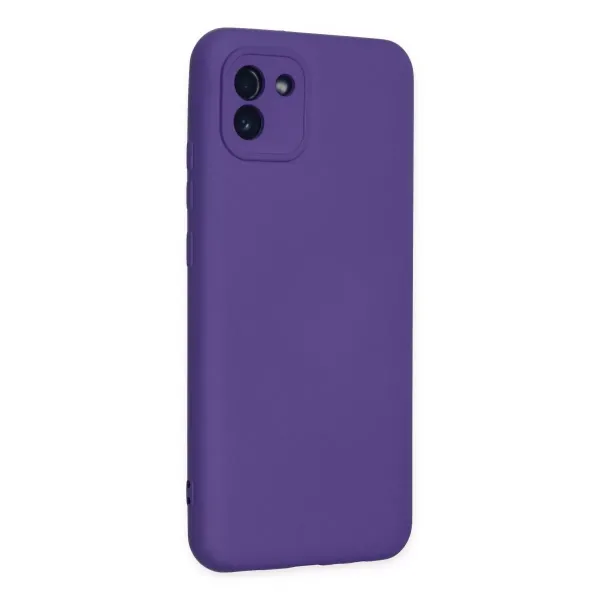 Samsung Galaxy A03 Kılıf Nano İçi Kadife Silikon - Mor
