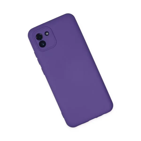 Samsung Galaxy A03 Kılıf Nano İçi Kadife Silikon - Mor