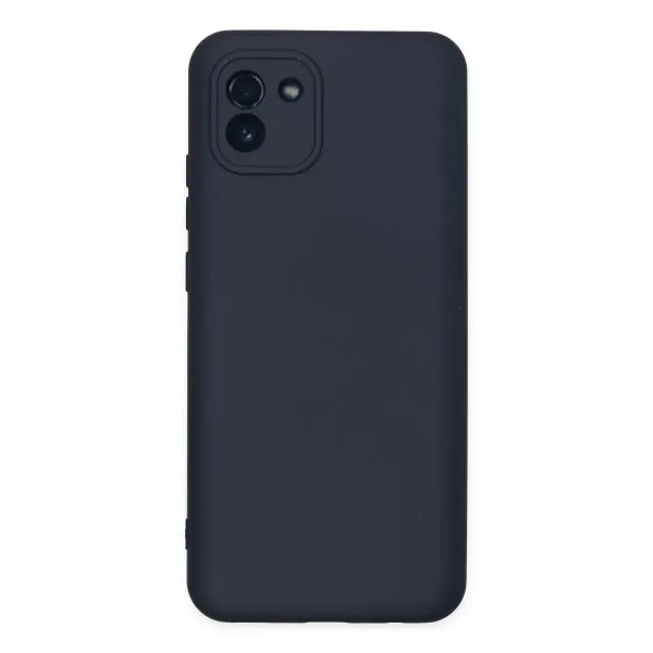 Samsung Galaxy A03 Kılıf Nano İçi Kadife Silikon - Lacivert