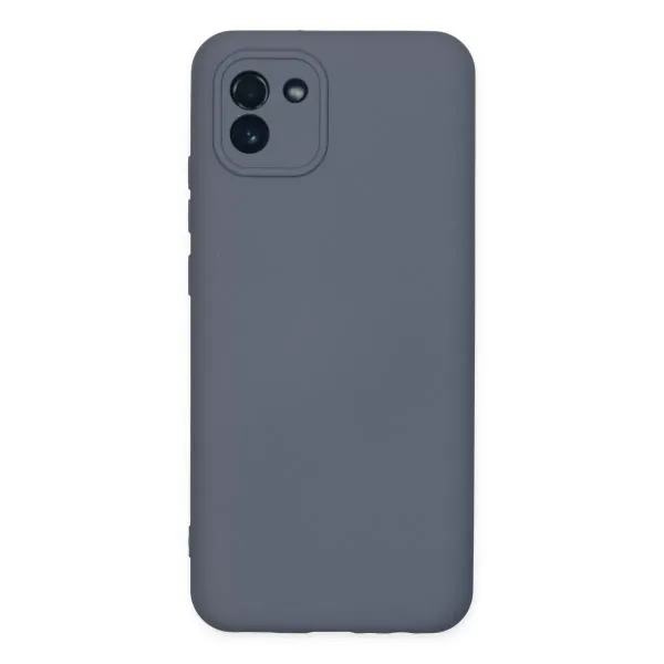 Samsung Galaxy A03 Kılıf Nano İçi Kadife Silikon - Gri