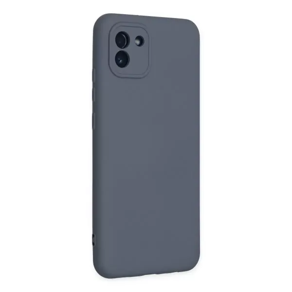 Samsung Galaxy A03 Kılıf Nano İçi Kadife Silikon - Gri