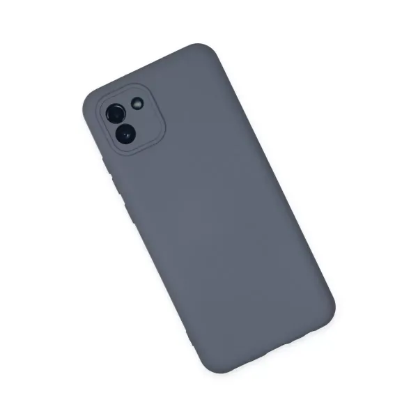 Samsung Galaxy A03 Kılıf Nano İçi Kadife Silikon - Gri