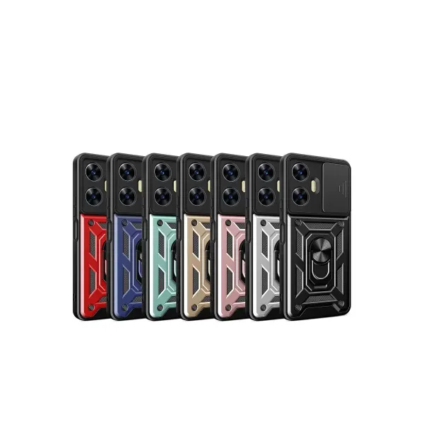 Realme C55 Kılıf Pars Lens Yüzüklü Silikon - Yeşil