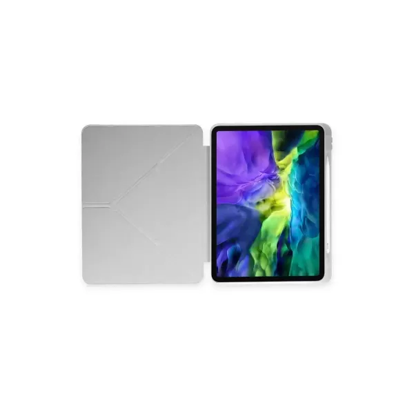 Apple İpad Air 4 10.9 Kılıf Kalemlikli Mars Tablet Kılıfı - Gri