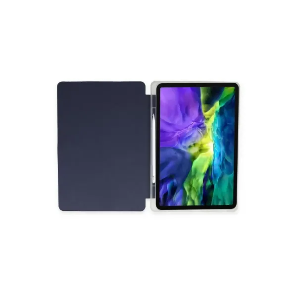 Apple İpad Pro 12.9 (2021) Kılıf Kalemlikli Mars Tablet Kılıfı - Lacivert