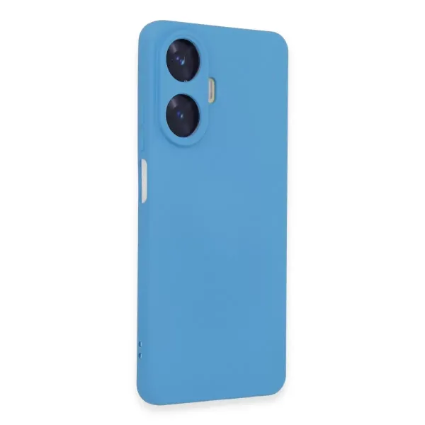 Realme C55 Kılıf Nano İçi Kadife Silikon - Mavi