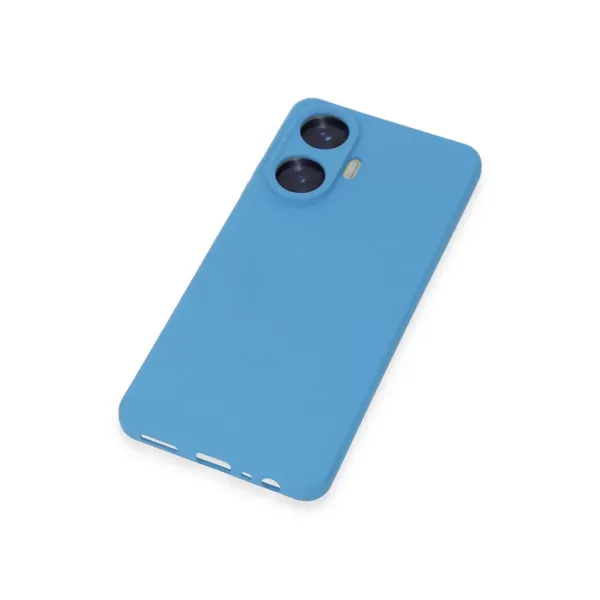Realme C55 Kılıf Nano İçi Kadife Silikon - Mavi