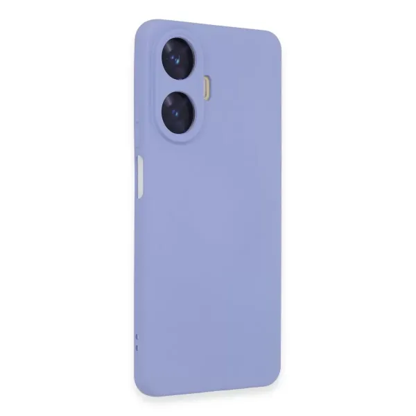 Realme C55 Kılıf Nano İçi Kadife Silikon - Lila