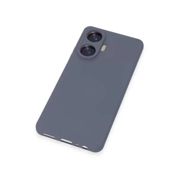 Realme C55 Kılıf Nano İçi Kadife Silikon - Gri