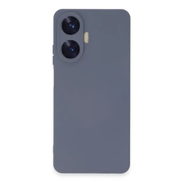 Realme C55 Kılıf Nano İçi Kadife Silikon - Gri