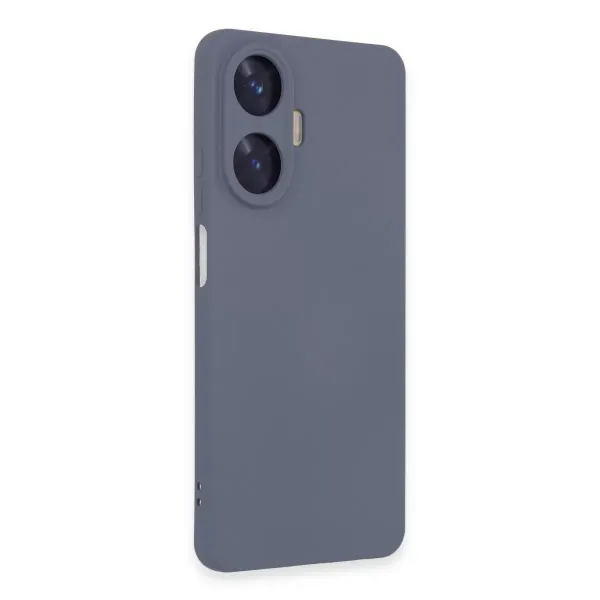 Realme C55 Kılıf Nano İçi Kadife Silikon - Gri