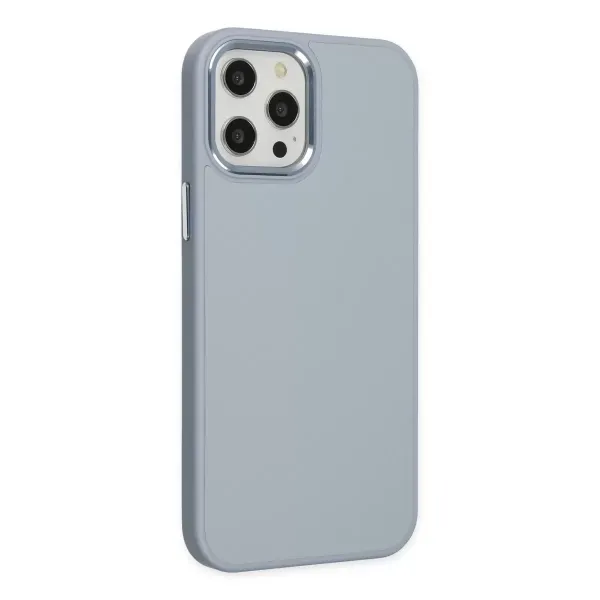 Apple İphone 12 Pro Max Kılıf Asya Deri Silikon - Sierra Blue