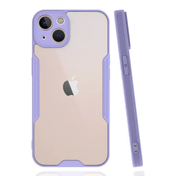 Apple İphone 14 Plus Kılıf Platin Silikon - Lila