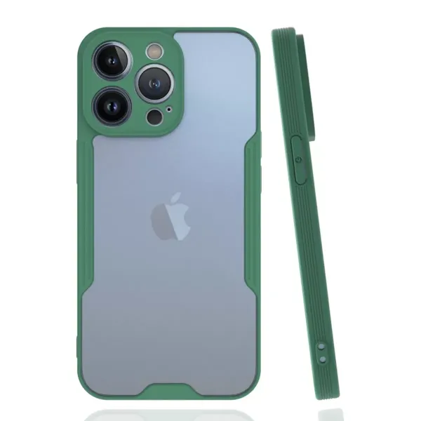 Apple İphone 14 Pro Kılıf Platin Silikon - Yeşil
