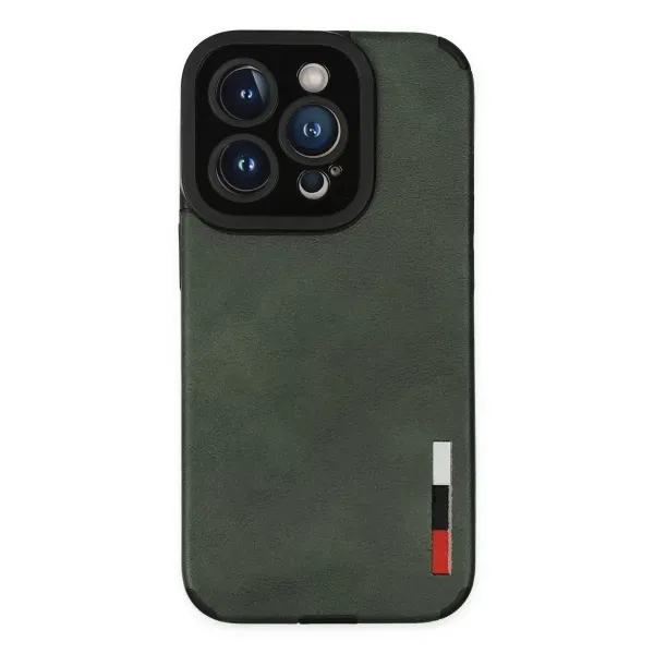 Apple İphone 14 Pro Max Kılıf Loop Deri Silikon - Yeşil
