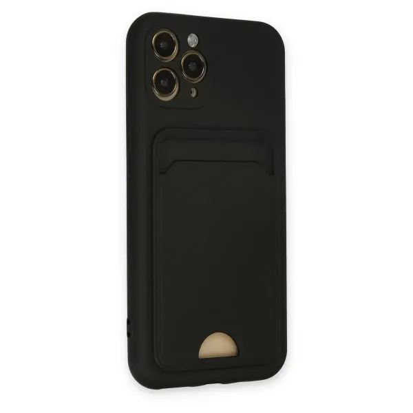 Apple İphone 11 Pro Kılıf Kelvin Kartvizitli Silikon - Siyah