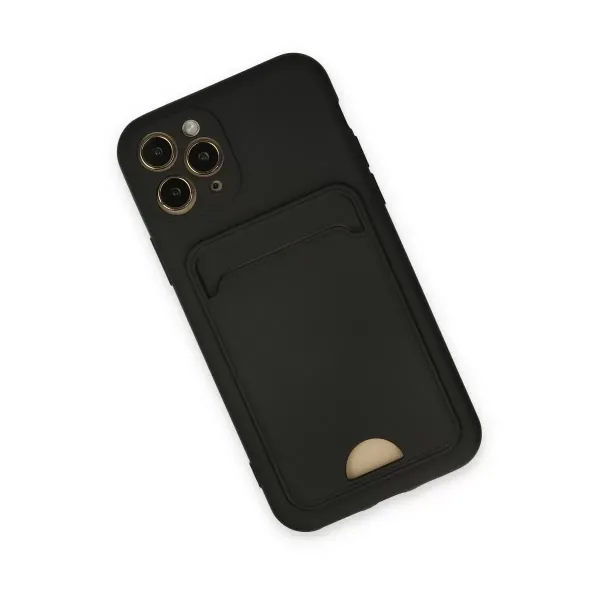 Apple İphone 11 Pro Kılıf Kelvin Kartvizitli Silikon - Siyah