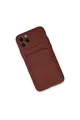 Apple İphone 11 Pro Kılıf Kelvin Kartvizitli Silikon - Bordo