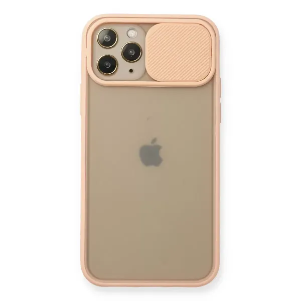 Apple İphone 11 Pro Kılıf Palm Buzlu Kamera Sürgülü Silikon - Pembe