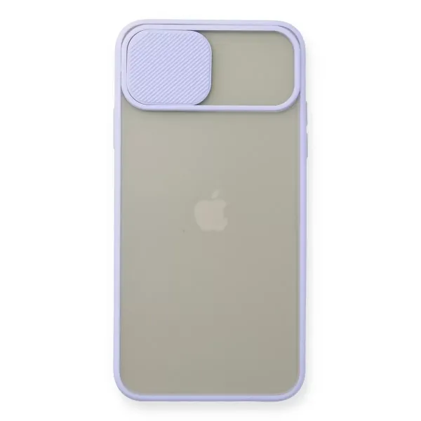 Apple İphone 11 Pro Max Kılıf Palm Buzlu Kamera Sürgülü Silikon - Lila