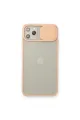 Apple İphone 11 Pro Max Kılıf Palm Buzlu Kamera Sürgülü Silikon - Pembe