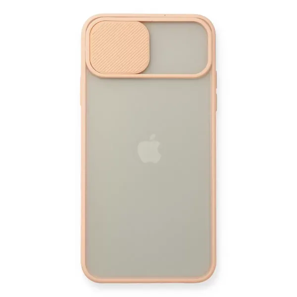 Apple İphone 11 Pro Max Kılıf Palm Buzlu Kamera Sürgülü Silikon - Pembe