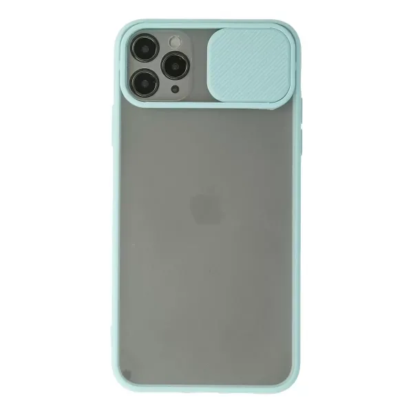 Apple İphone 11 Pro Max Kılıf Palm Buzlu Kamera Sürgülü Silikon - Turkuaz
