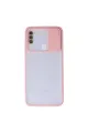 Samsung Galaxy A11 Kılıf Palm Buzlu Kamera Sürgülü Silikon - Pembe