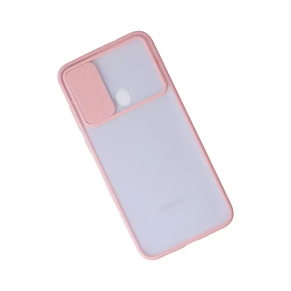 Samsung Galaxy A11 Kılıf Palm Buzlu Kamera Sürgülü Silikon - Pembe