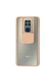 Xiaomi Redmi Note 9 Kılıf Palm Buzlu Kamera Sürgülü Silikon - Pembe