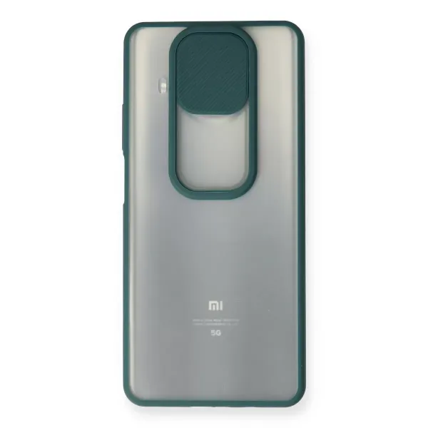 Xiaomi Mi 10t Lite Kılıf Palm Buzlu Kamera Sürgülü Silikon - Yeşil
