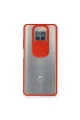 Xiaomi Mi 10t Lite Kılıf Palm Buzlu Kamera Sürgülü Silikon - Kırmızı