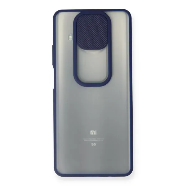 Xiaomi Mi 10t Lite Kılıf Palm Buzlu Kamera Sürgülü Silikon - Lacivert
