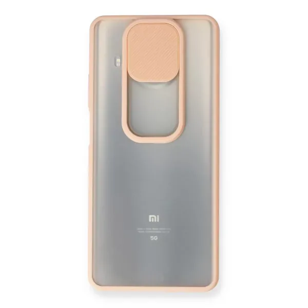 Xiaomi Mi 10t Lite Kılıf Palm Buzlu Kamera Sürgülü Silikon - Pembe