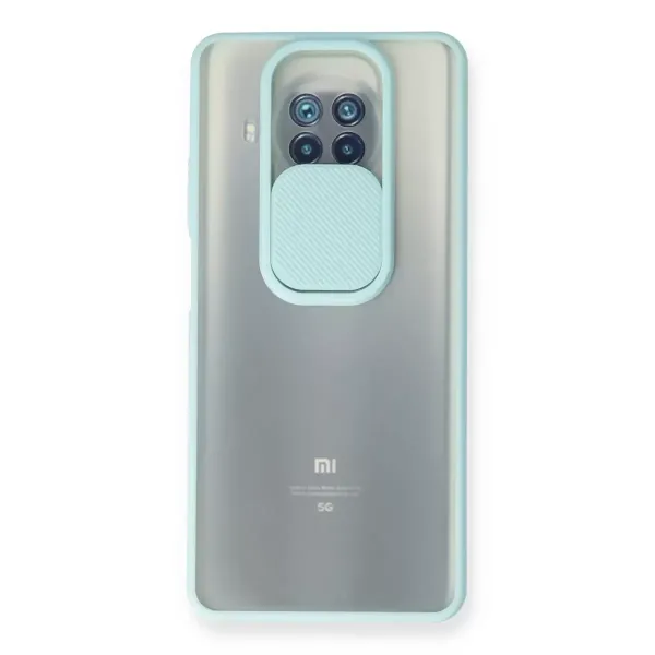 Xiaomi Mi 10t Lite Kılıf Palm Buzlu Kamera Sürgülü Silikon - Turkuaz