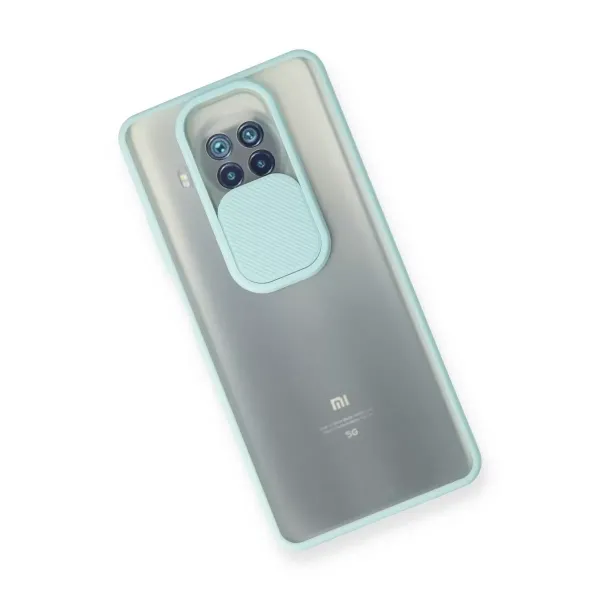 Xiaomi Mi 10t Lite Kılıf Palm Buzlu Kamera Sürgülü Silikon - Turkuaz