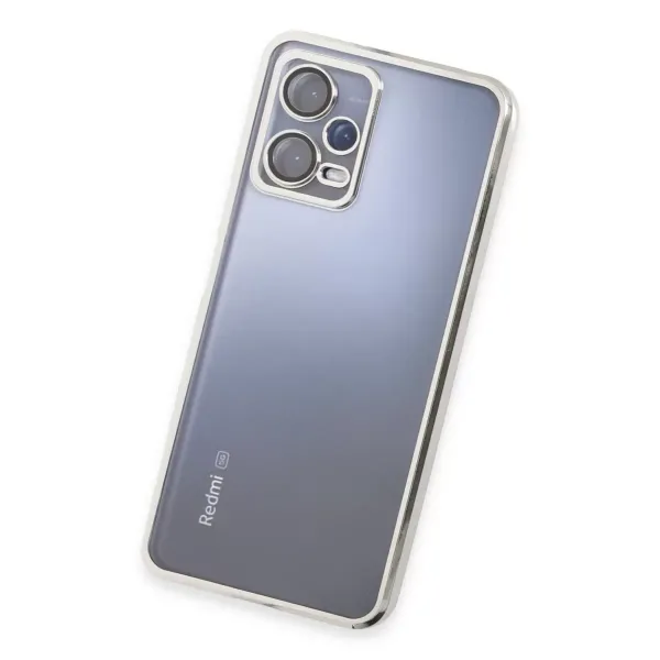 Xiaomi Redmi Note 12 Pro 5g Kılıf Razer Lensli Silikon - Gümüş
