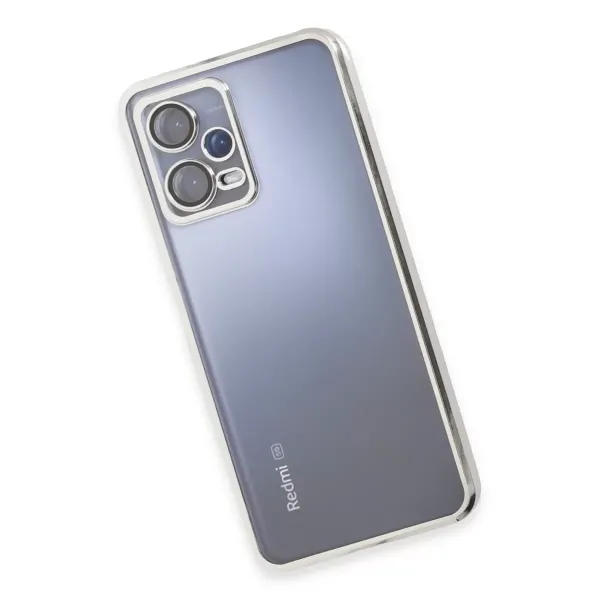 Xiaomi Redmi Note 12 Pro 5g Kılıf Razer Lensli Silikon - Gümüş