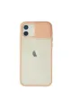 Apple İphone 12 Kılıf Palm Buzlu Kamera Sürgülü Silikon - Pembe