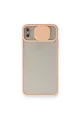 Apple İphone Xs Max Kılıf Palm Buzlu Kamera Sürgülü Silikon - Pembe