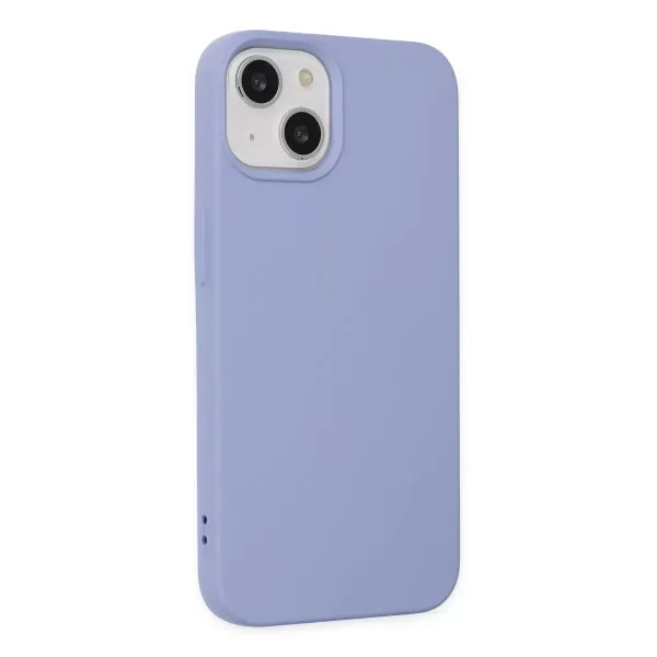 Apple İphone 14 Kılıf Nano İçi Kadife Silikon - Lila