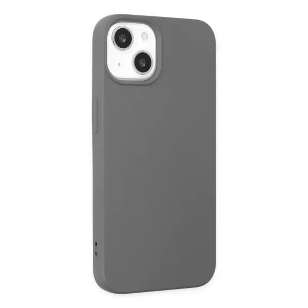 Apple İphone 14 Kılıf Nano İçi Kadife Silikon - Gri