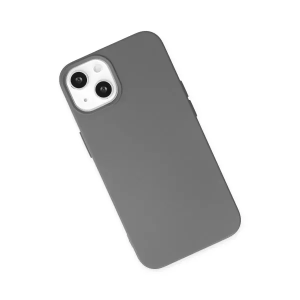 Apple İphone 14 Kılıf Nano İçi Kadife Silikon - Gri