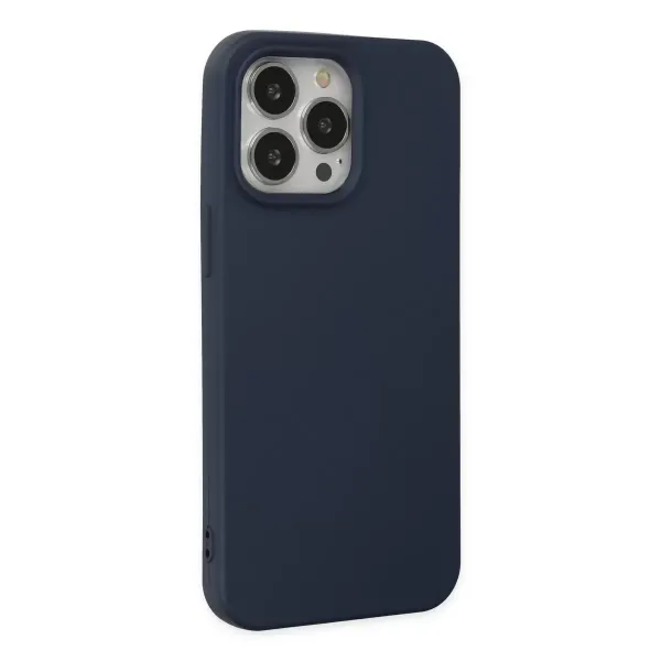 Apple İphone 14 Pro Kılıf Nano İçi Kadife Silikon - Lacivert