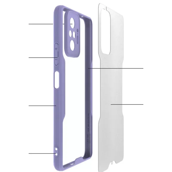 Xiaomi Redmi Note 10 Pro Kılıf Platin Silikon - Kırmızı