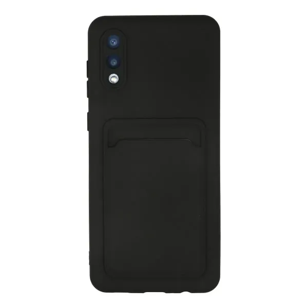 Samsung Galaxy A02 Kılıf Kelvin Kartvizitli Silikon - Siyah