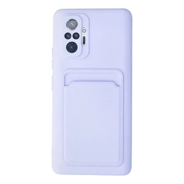 Xiaomi Redmi Note 10 Pro Kılıf Kelvin Kartvizitli Silikon - Lila