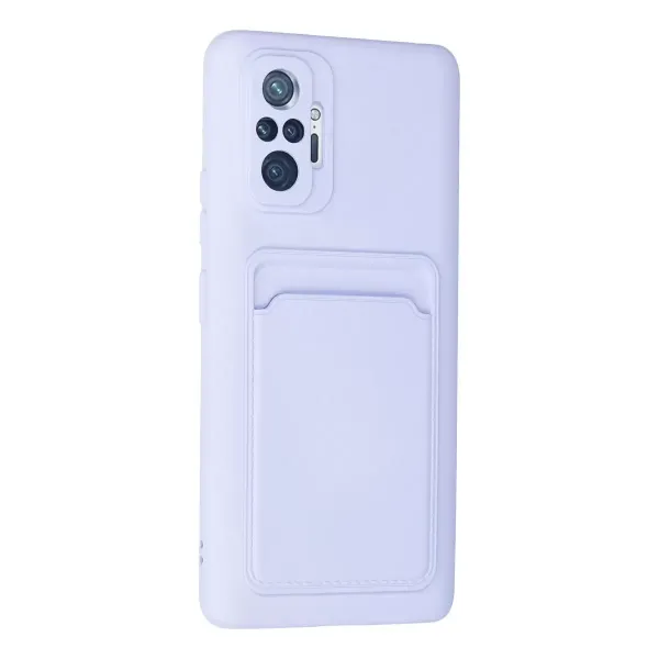 Xiaomi Redmi Note 10 Pro Kılıf Kelvin Kartvizitli Silikon - Lila